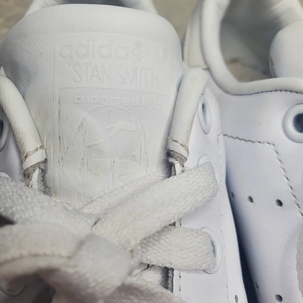 Adidas Stan‎ Smith all white leather sneakers men's size 7.5